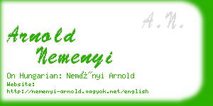 arnold nemenyi business card